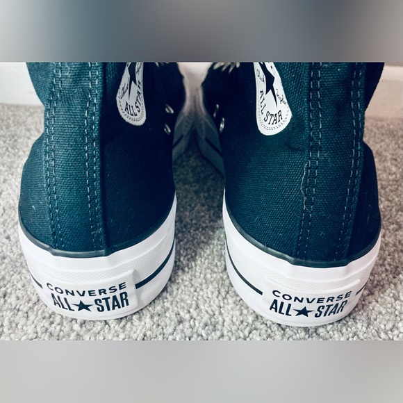 Converse Chuck Taylor All Star Black Lift High-Top Platform Sneakers Size 7.5 - Picture 5 of 8
